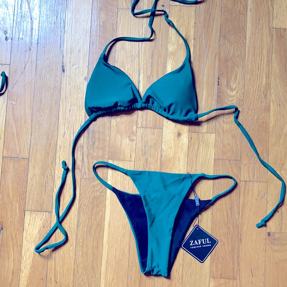 Zaful brand green string bikini!